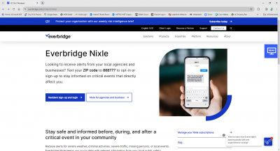 Nixle Log in Page