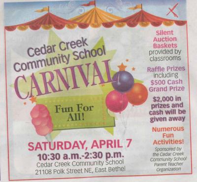 Cedar Creek Community School Carnival Image